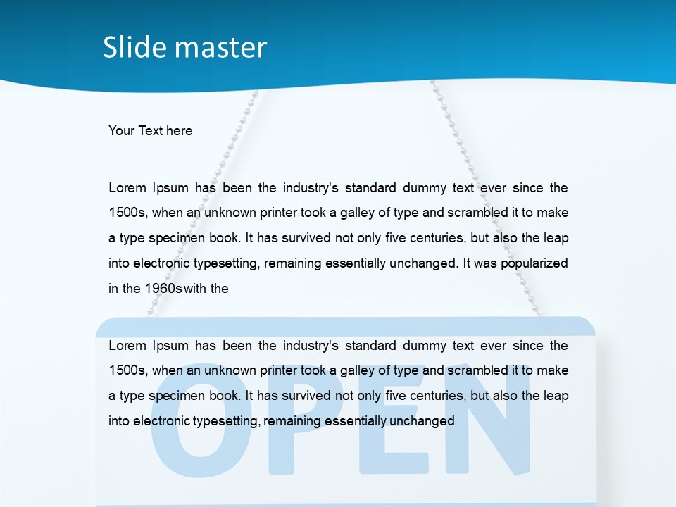 Blue Business Signage PowerPoint Template