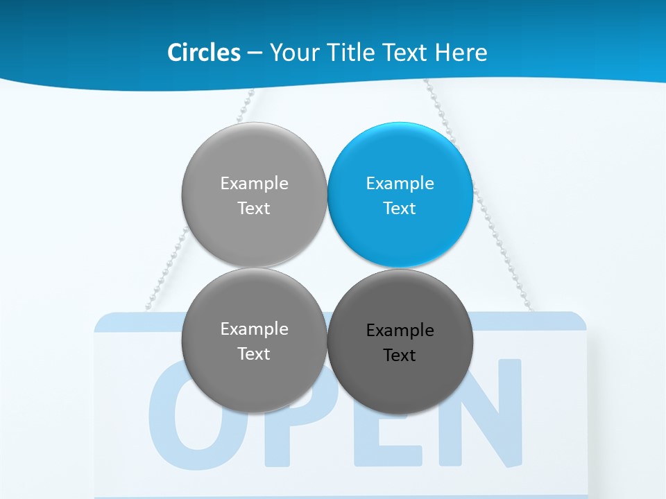 Blue Business Signage PowerPoint Template