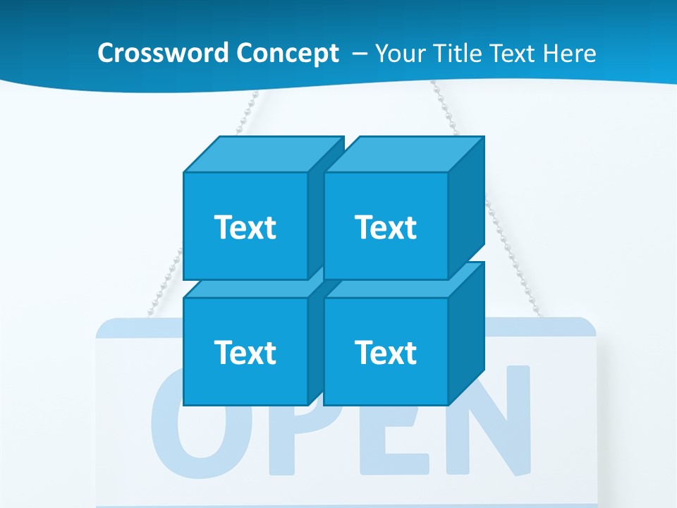 Blue Business Signage PowerPoint Template