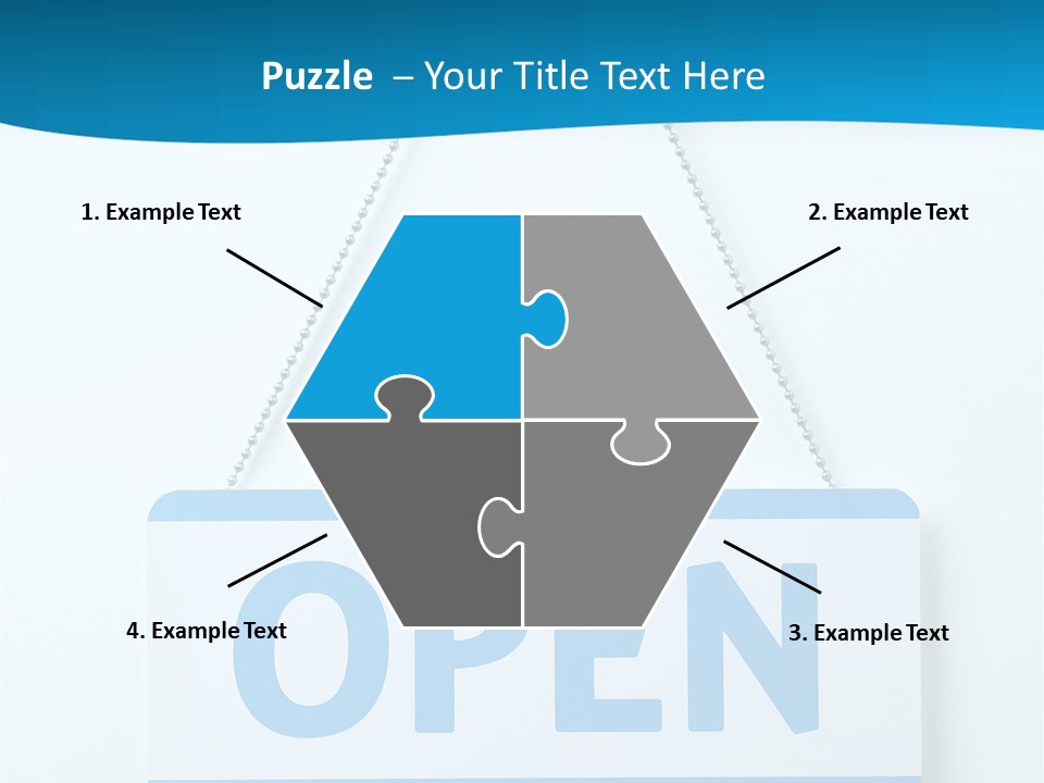 Blue Business Signage PowerPoint Template