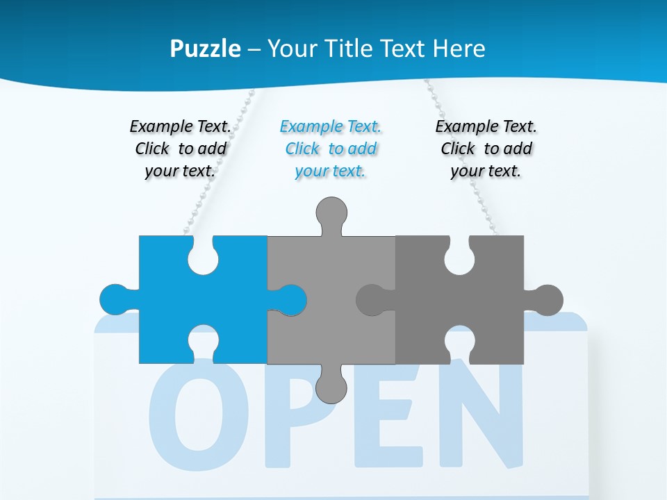 Blue Business Signage PowerPoint Template