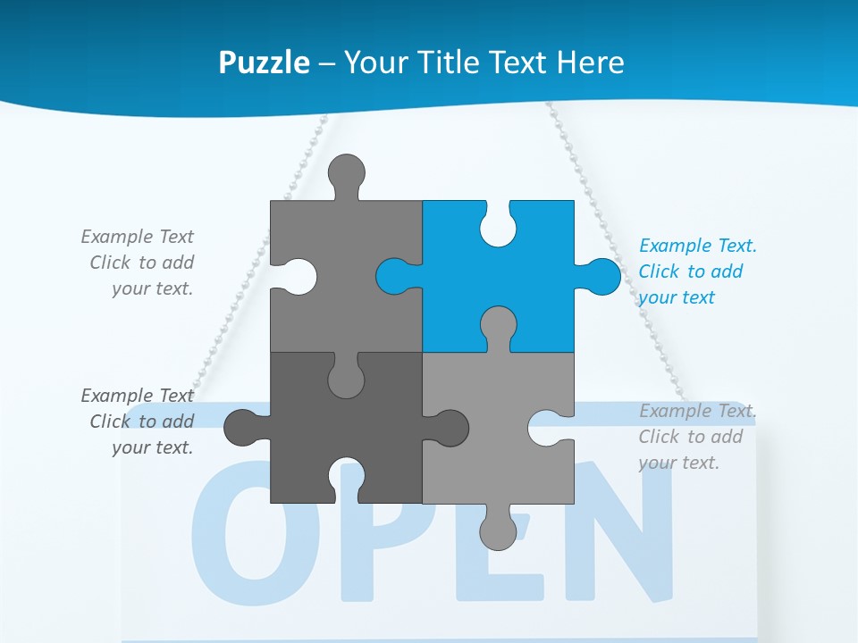 Blue Business Signage PowerPoint Template