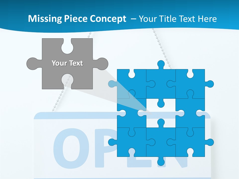 Blue Business Signage PowerPoint Template