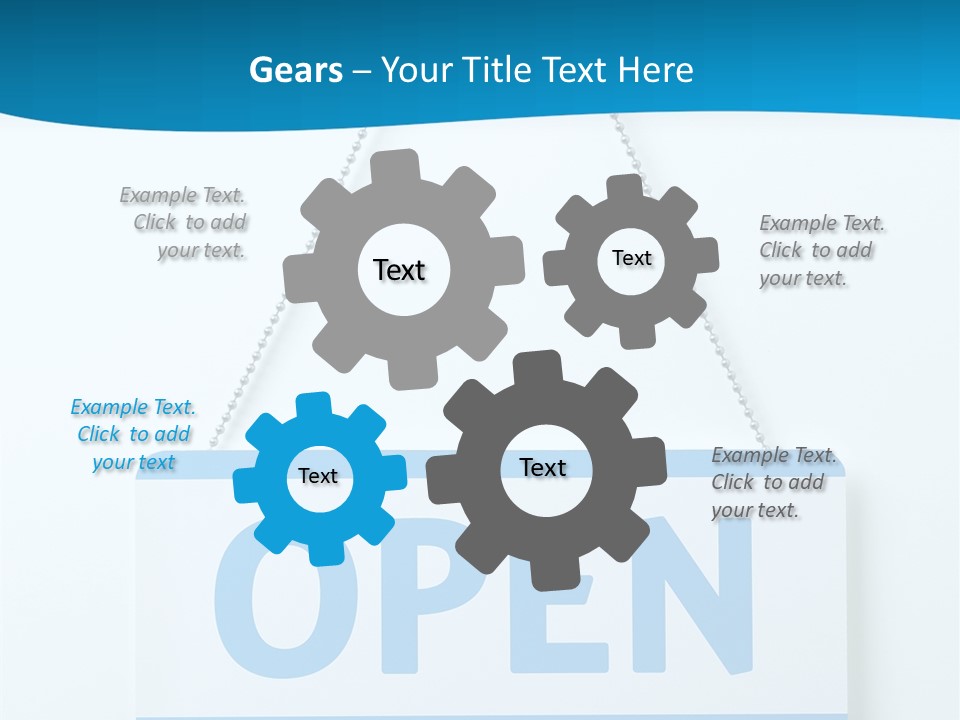 Blue Business Signage PowerPoint Template