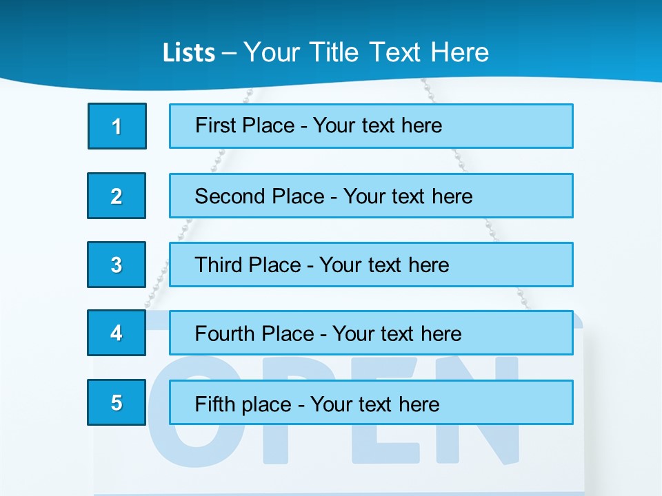 Blue Business Signage PowerPoint Template