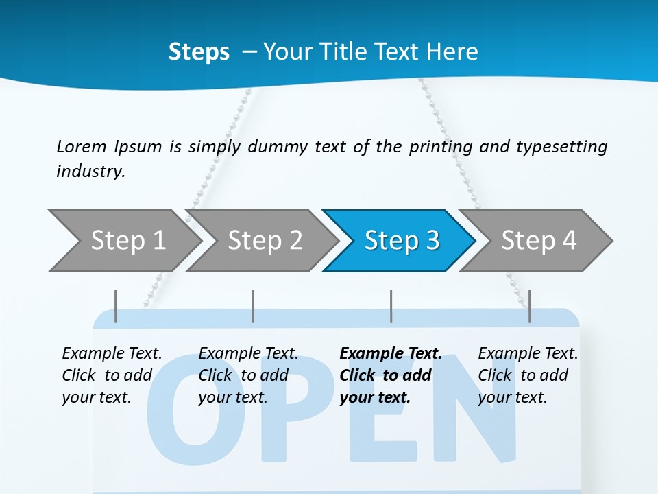 Blue Business Signage PowerPoint Template