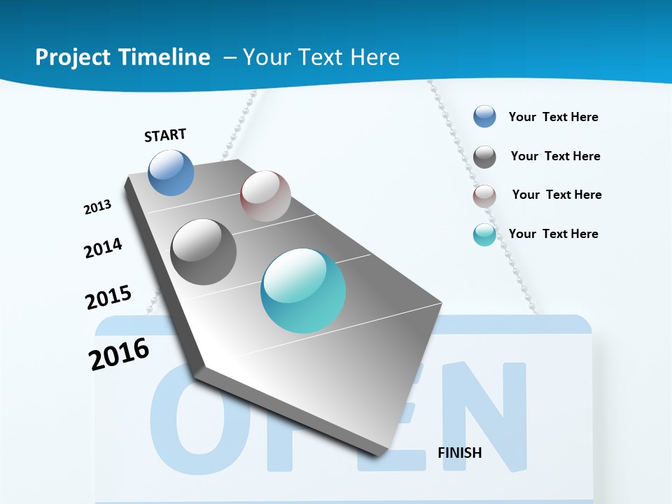 Blue Business Signage PowerPoint Template