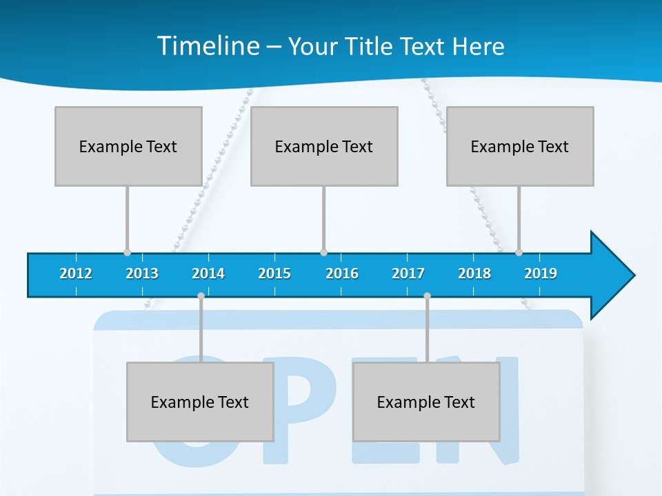 Blue Business Signage PowerPoint Template