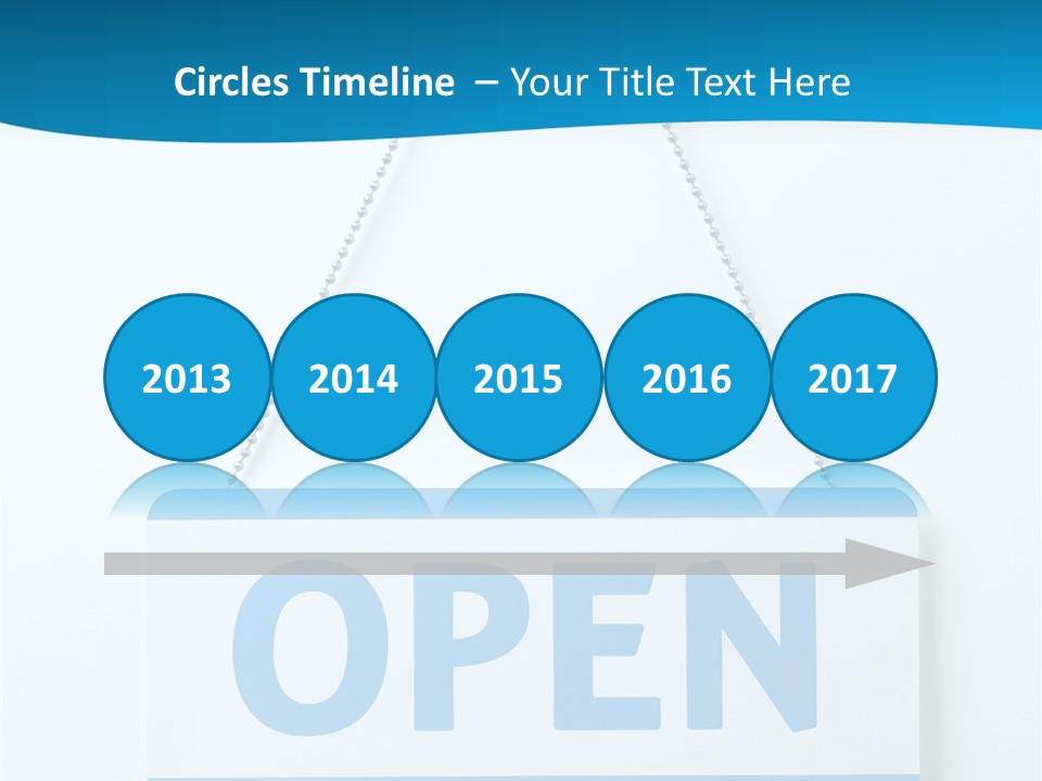 Blue Business Signage PowerPoint Template