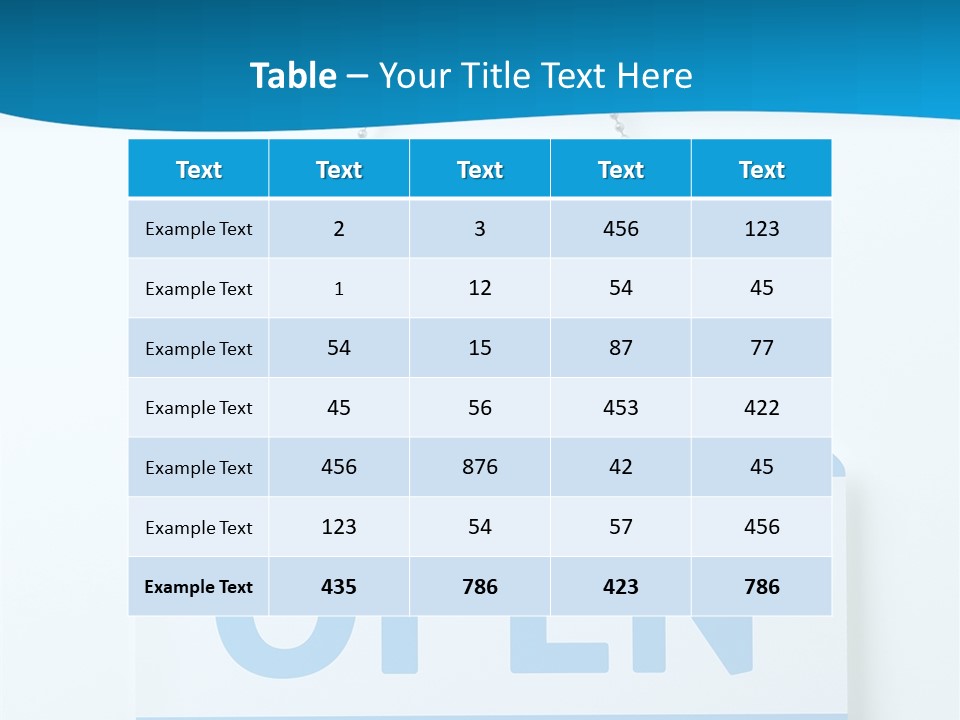 Blue Business Signage PowerPoint Template