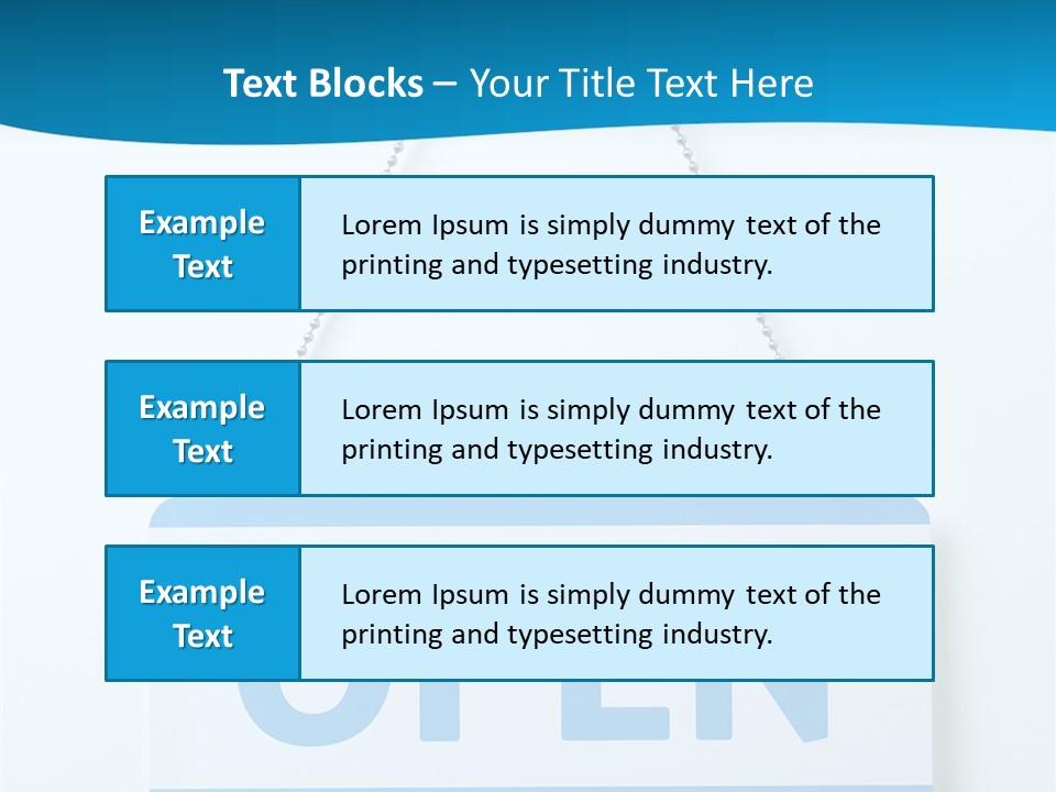 Blue Business Signage PowerPoint Template