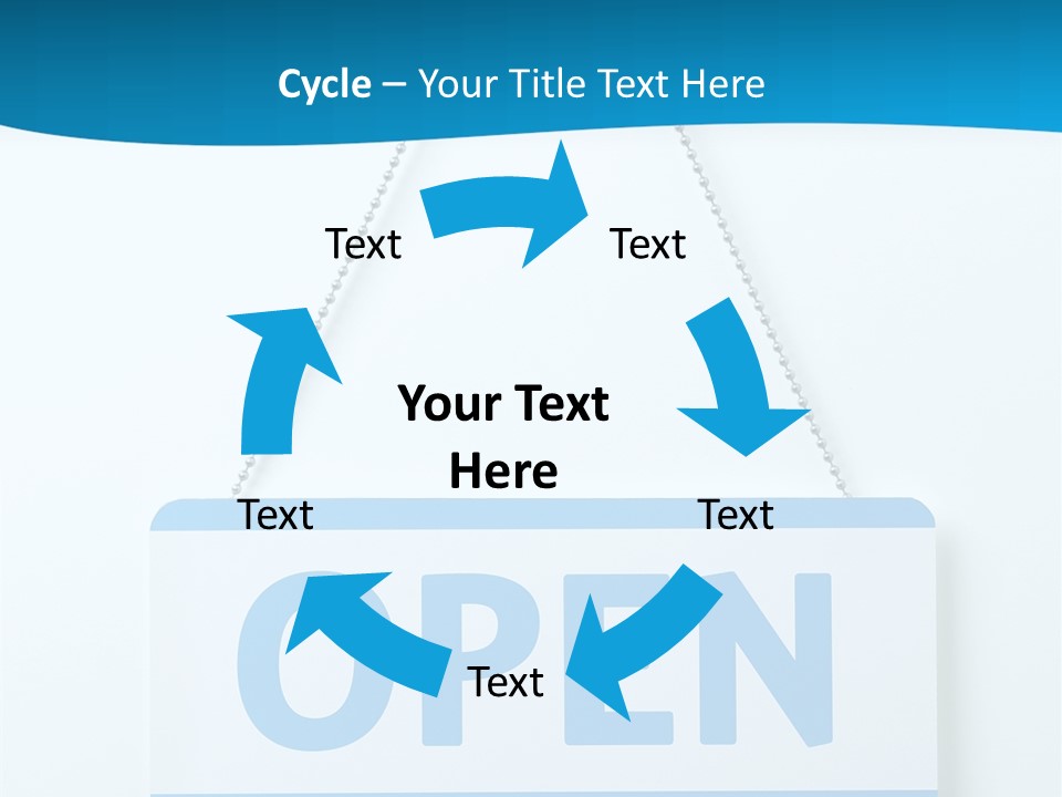 Blue Business Signage PowerPoint Template