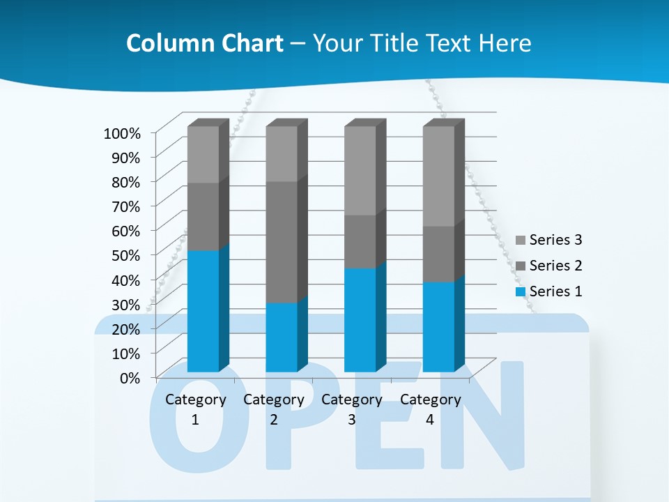 Blue Business Signage PowerPoint Template