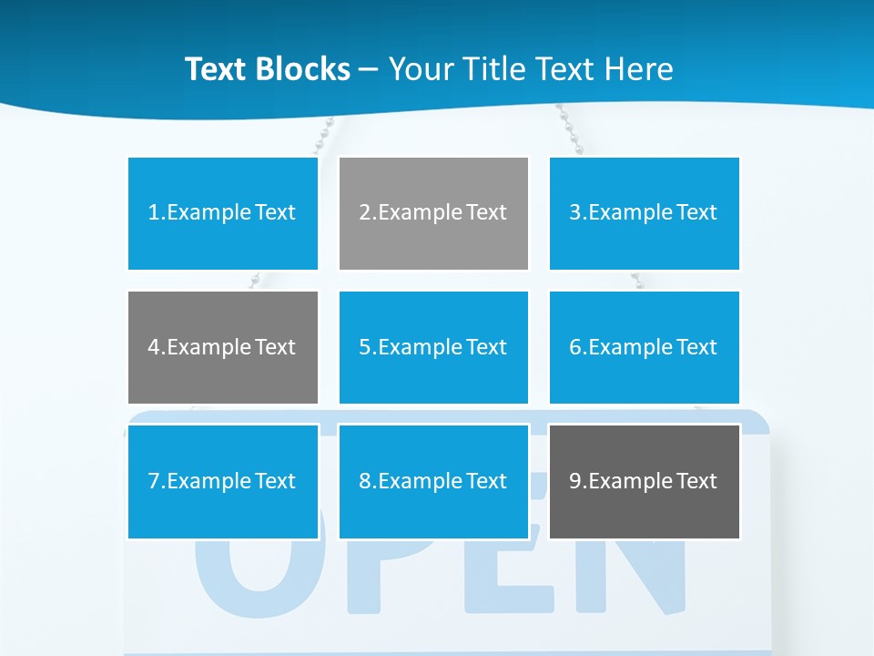 Blue Business Signage PowerPoint Template