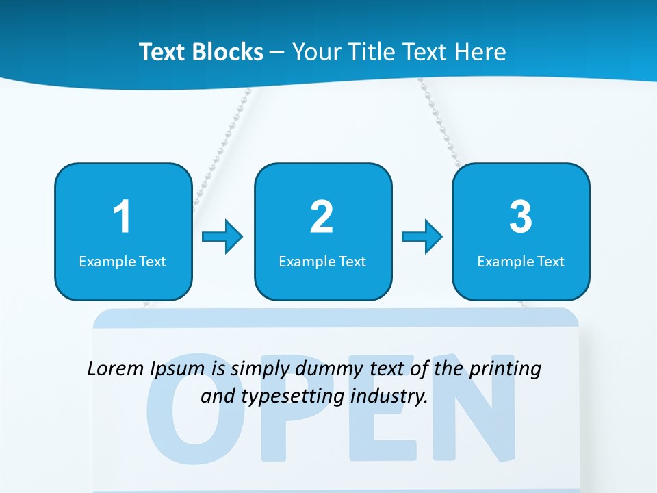 Blue Business Signage PowerPoint Template