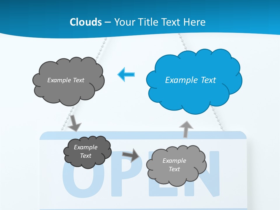Blue Business Signage PowerPoint Template