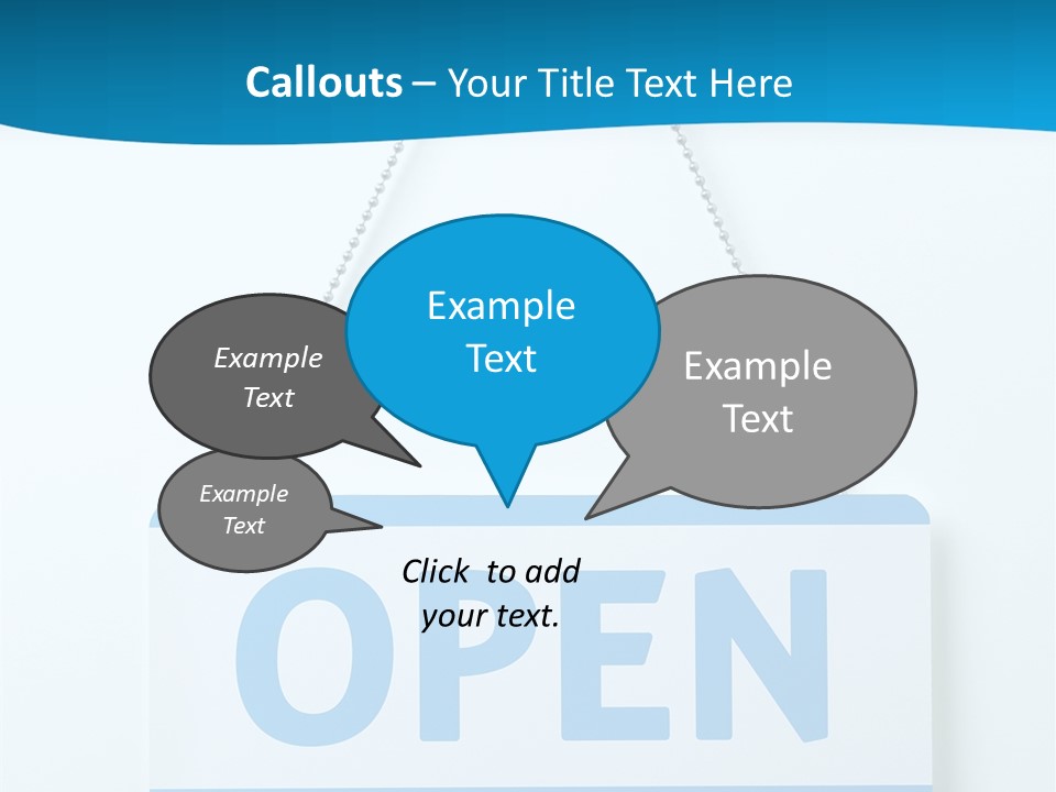 Blue Business Signage PowerPoint Template