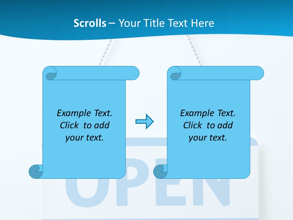 Blue Business Signage PowerPoint Template