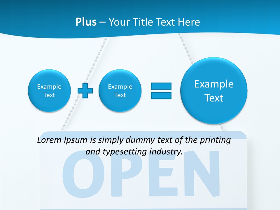 Blue Business Signage PowerPoint Template