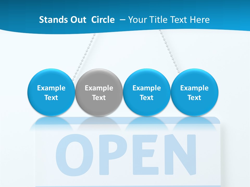 Blue Business Signage PowerPoint Template