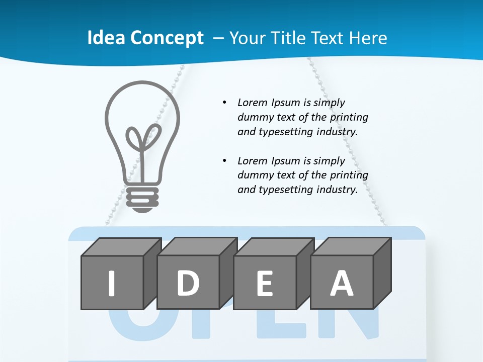 Blue Business Signage PowerPoint Template