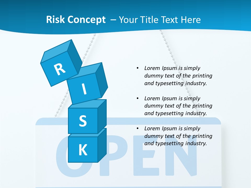 Blue Business Signage PowerPoint Template