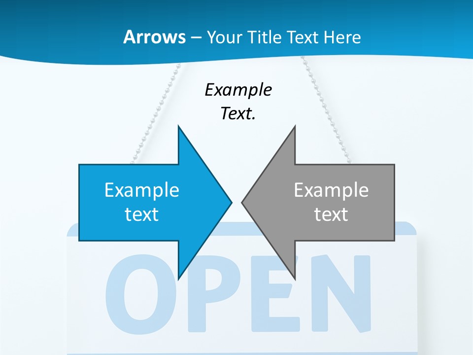 Blue Business Signage PowerPoint Template