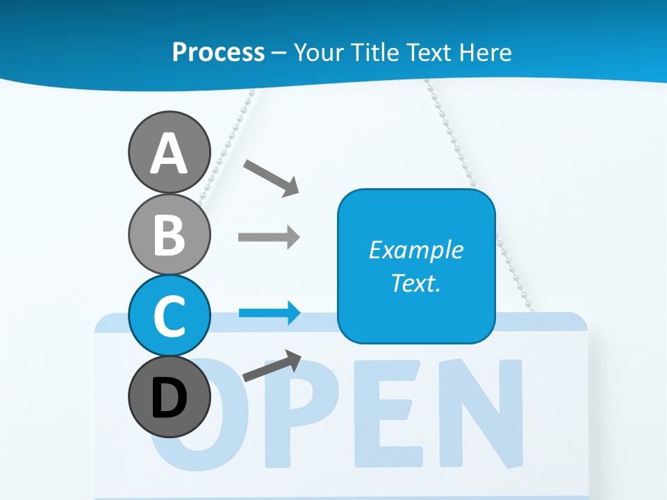 Blue Business Signage PowerPoint Template