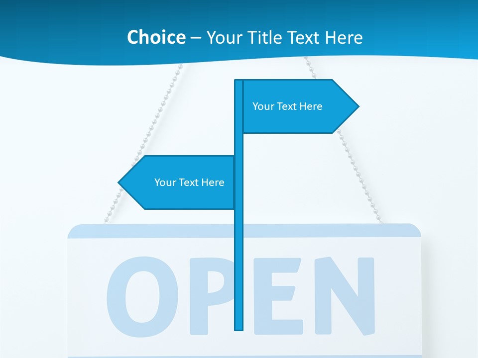 Blue Business Signage PowerPoint Template