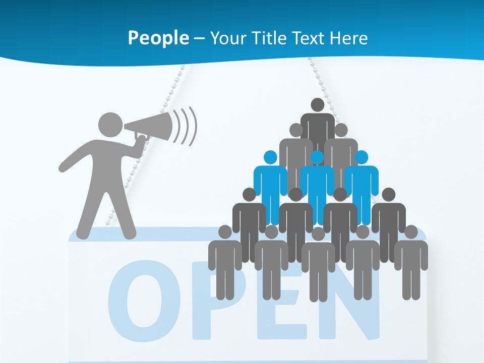 Blue Business Signage PowerPoint Template