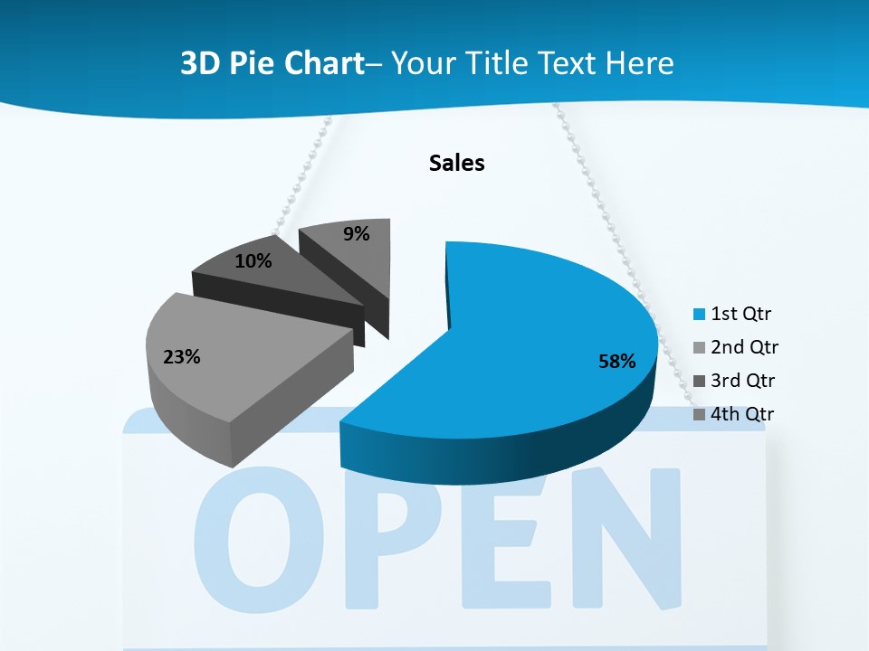 Blue Business Signage PowerPoint Template