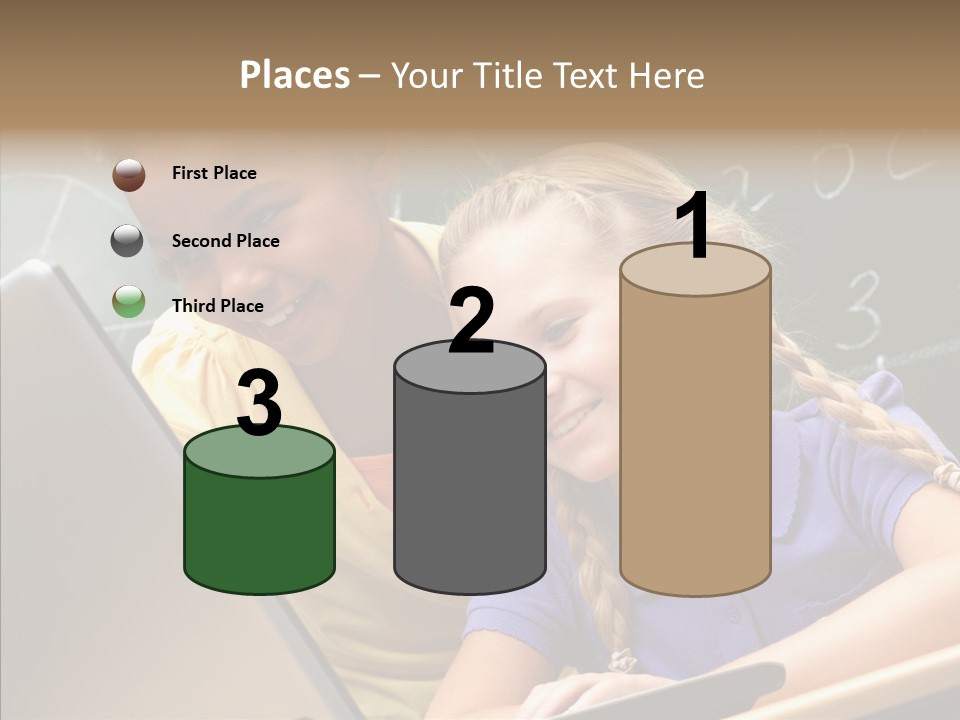 Classroom Kid Schoolgirl PowerPoint Template