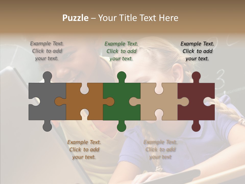 Classroom Kid Schoolgirl PowerPoint Template