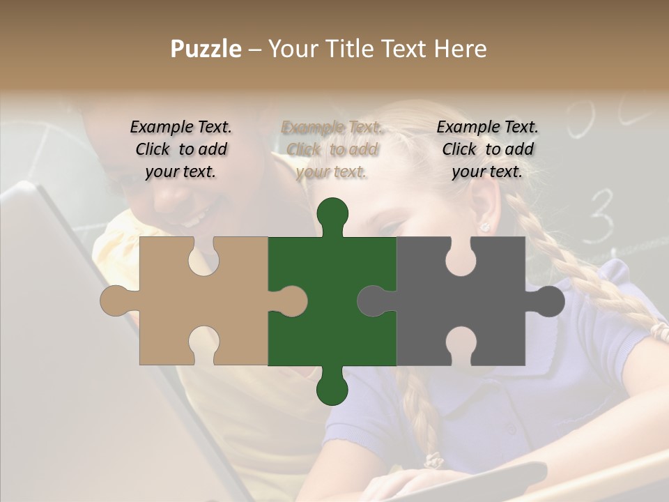 Classroom Kid Schoolgirl PowerPoint Template