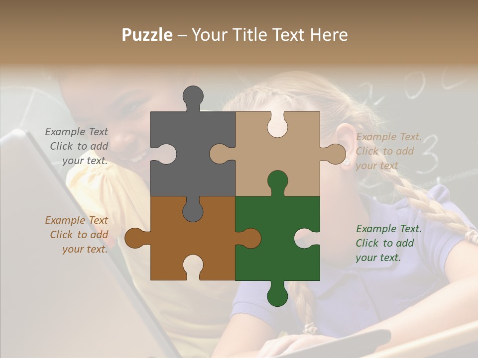 Classroom Kid Schoolgirl PowerPoint Template