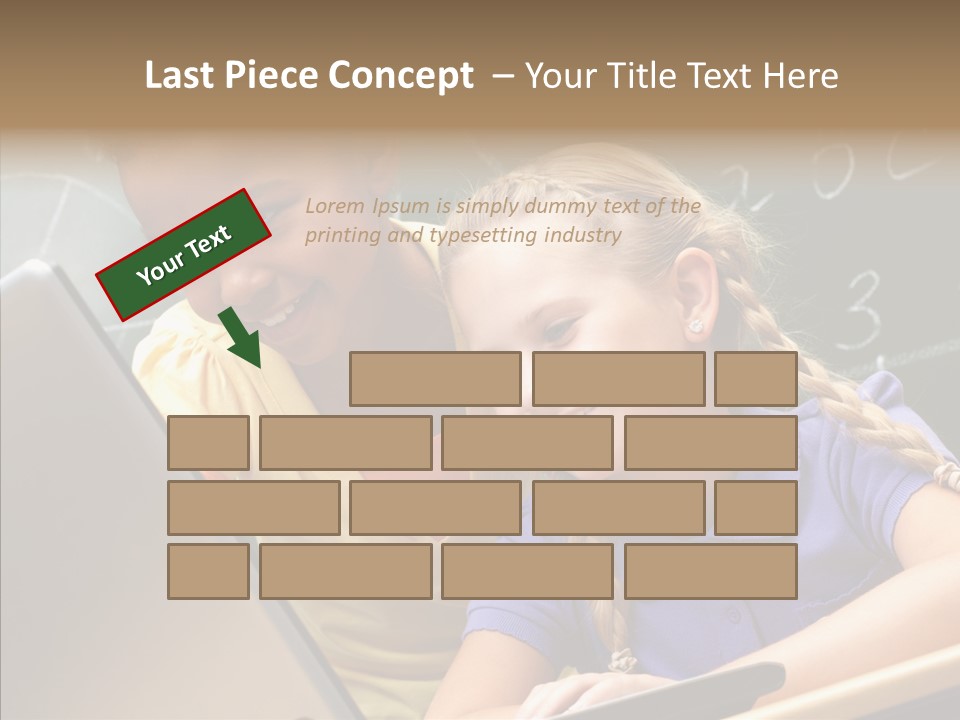 Classroom Kid Schoolgirl PowerPoint Template