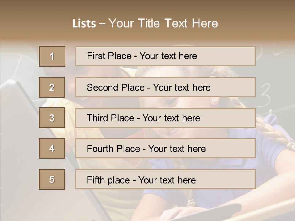 Classroom Kid Schoolgirl PowerPoint Template