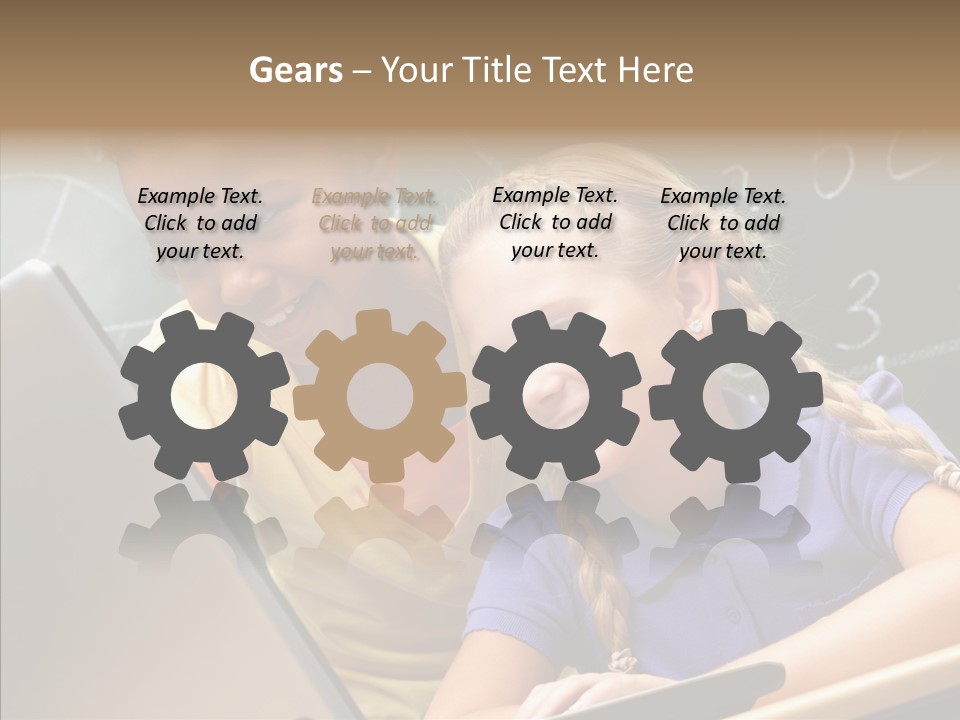 Classroom Kid Schoolgirl PowerPoint Template