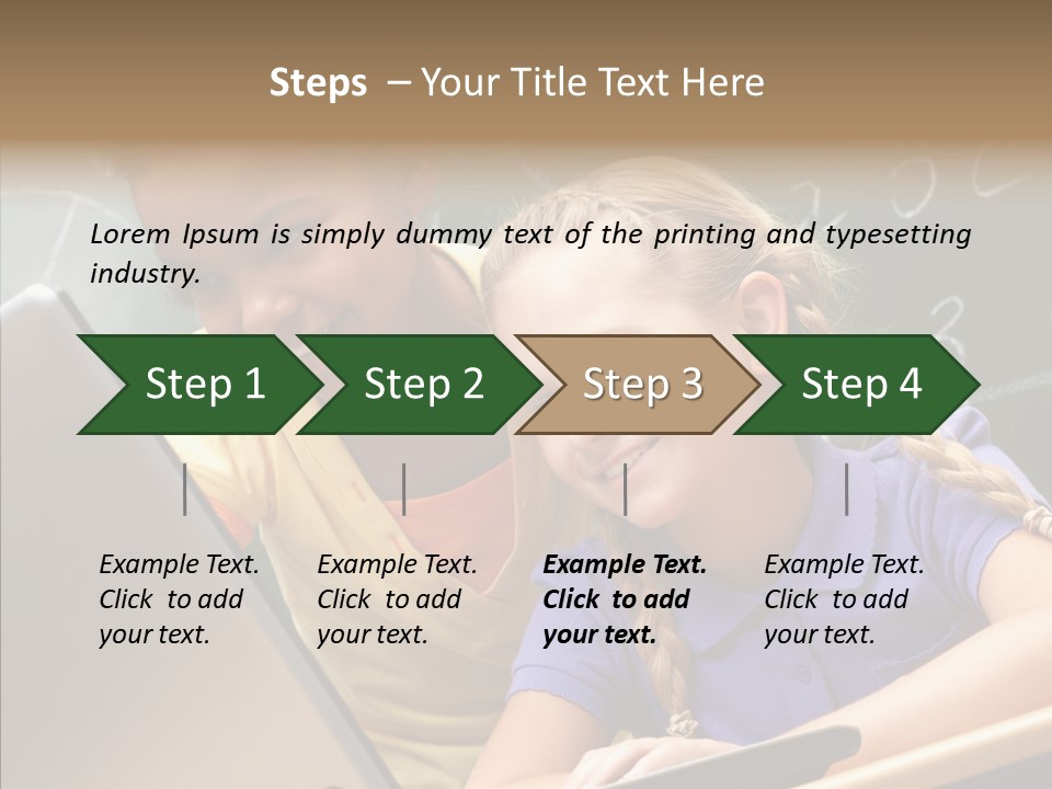 Classroom Kid Schoolgirl PowerPoint Template