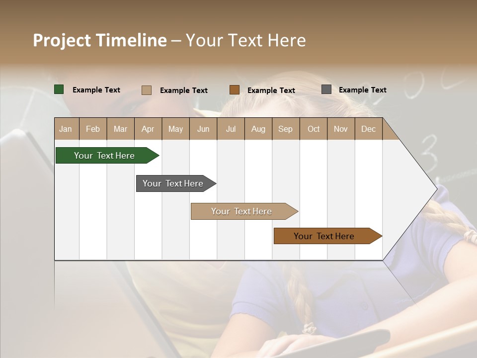 Classroom Kid Schoolgirl PowerPoint Template