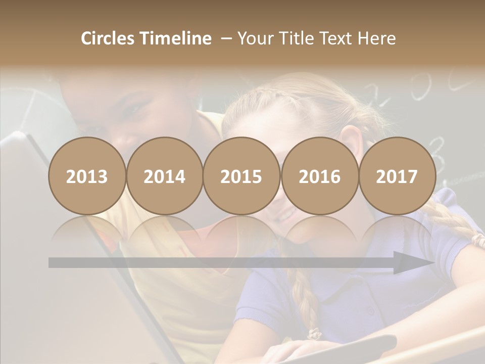 Classroom Kid Schoolgirl PowerPoint Template