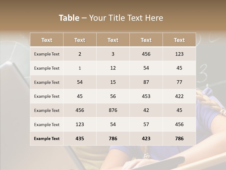 Classroom Kid Schoolgirl PowerPoint Template