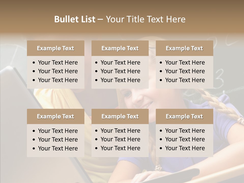 Classroom Kid Schoolgirl PowerPoint Template