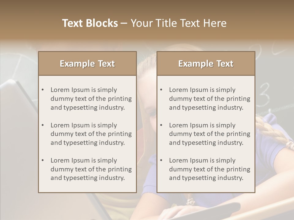 Classroom Kid Schoolgirl PowerPoint Template