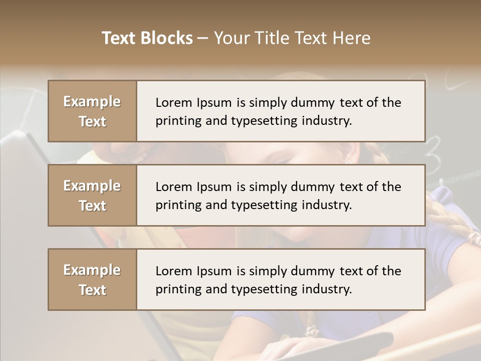 Classroom Kid Schoolgirl PowerPoint Template