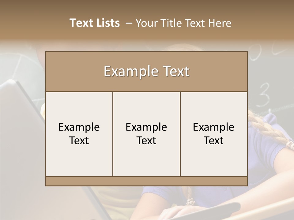 Classroom Kid Schoolgirl PowerPoint Template