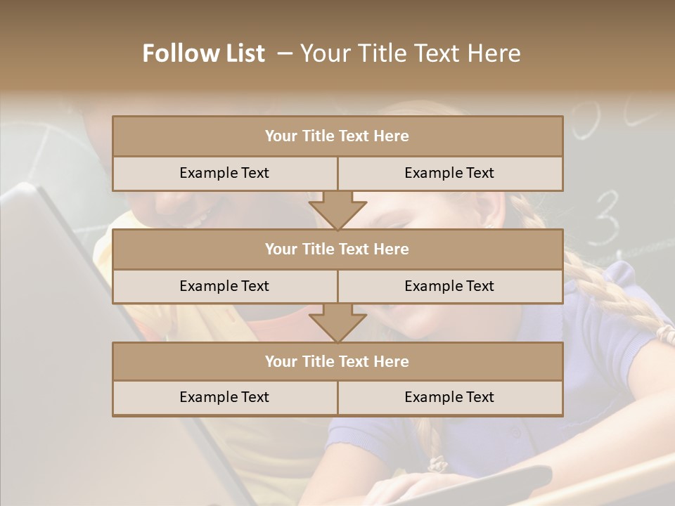 Classroom Kid Schoolgirl PowerPoint Template