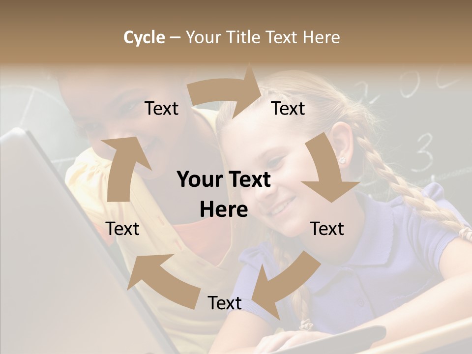 Classroom Kid Schoolgirl PowerPoint Template