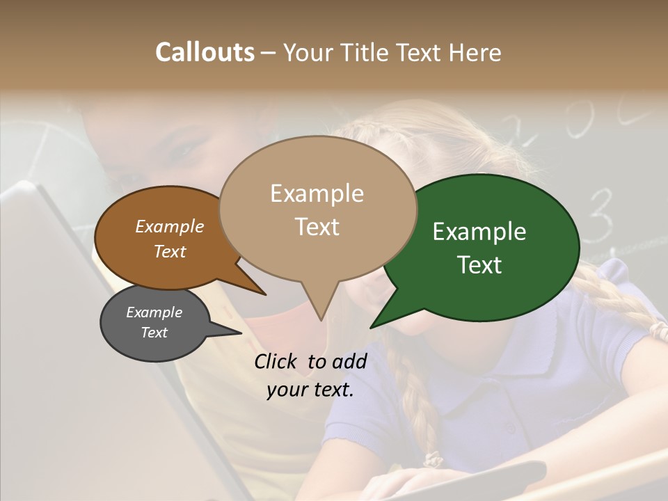 Classroom Kid Schoolgirl PowerPoint Template