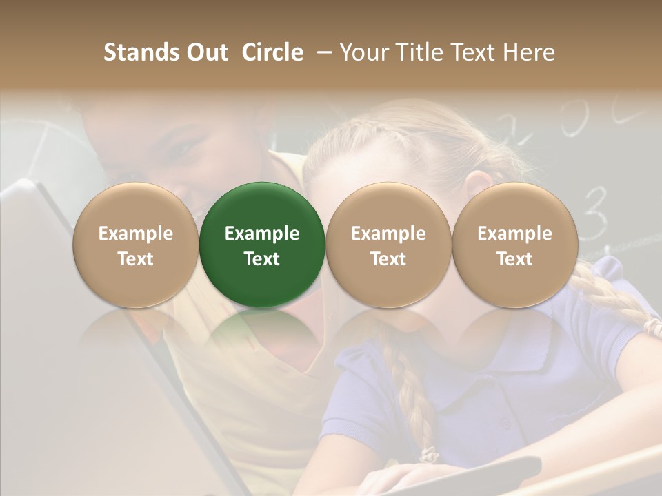 Classroom Kid Schoolgirl PowerPoint Template